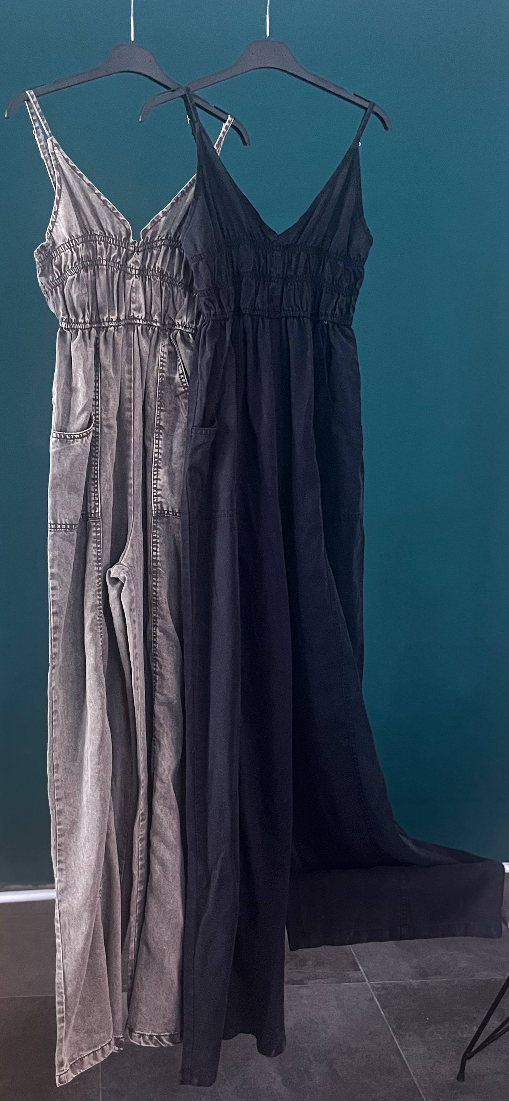 Tuta jeans pantalone Palazzo
